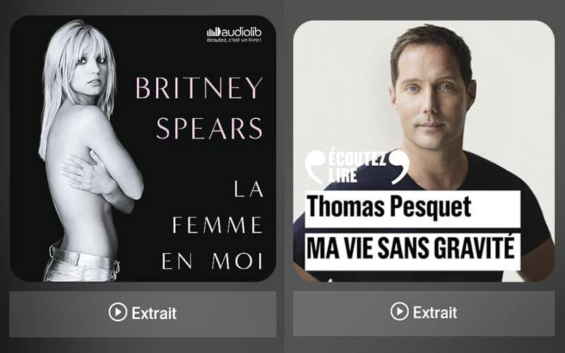 Britney Spears et Thomas Pesquet, sur Audiolib