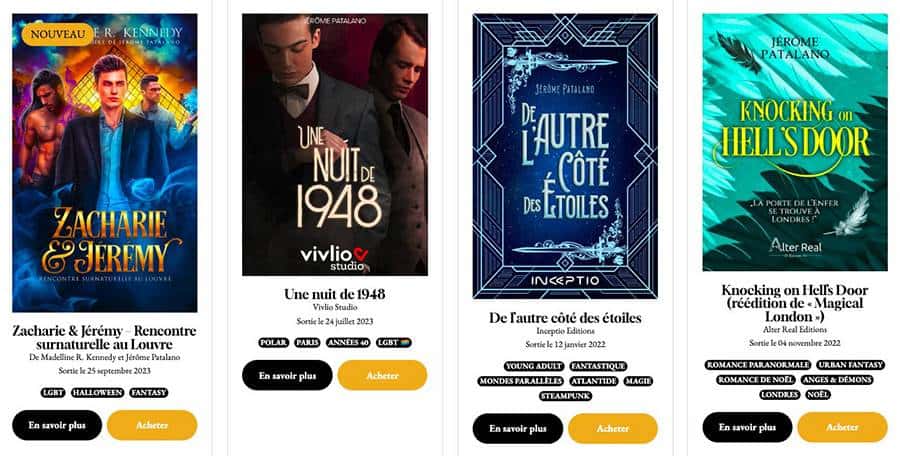 Idée cadeau de Noël : les livres de l'auteur Jérôme Patalano