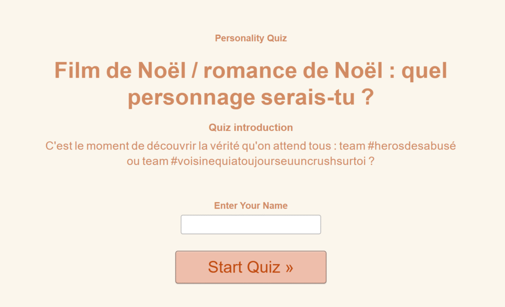 Quiz : Quel personnage de romance de Noël es-tu ?