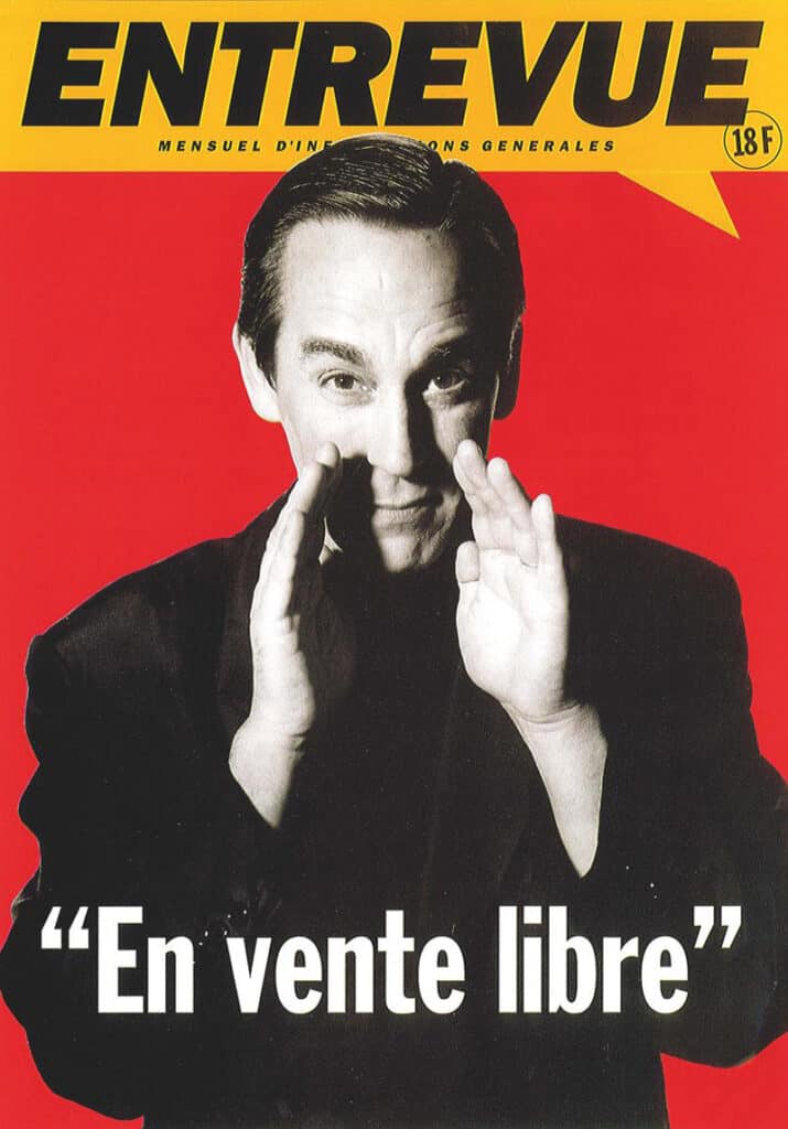 Thierry Ardisson qui lançait Entrevue, en 1992